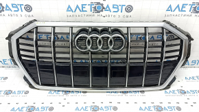 Radiator grill assembly Audi Q3 83A 19-25 black gloss with matte chrome, sand
