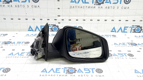 Right side mirror assembly for BMW X1 F48 16-22, white, 5 pins, turn signal