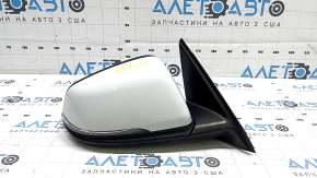 Right side mirror assembly for BMW X1 F48 16-22, white, 5 pins, turn signal