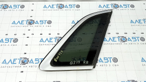 Rear right window, fixed glass, Audi Q3 83A 19-23, chrome, tinted, scratched