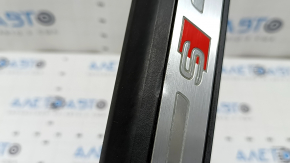 Audi Q3 83A 19-25 black outer door sill trim with backlight, S-Line, chrome, dented, peeled off, scratches