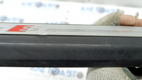 Audi Q3 83A 19-25 black outer door sill trim with backlight, S-Line, chrome, dented, peeled off, scratches