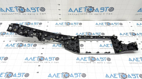 Front panel trim, central monitor frame, Audi Q3 83A 19-25, glossy black with chrome, scratches