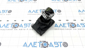 Audi Q3 83A 19-25 automatic transmission knob, black leather with chrome, scratches