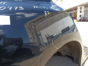 Quarter wing rear right Honda Accord 13-17 hybrid on the body, black, painted, dents, bumps