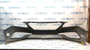 Front bumper bare Hyundai Sonata 15-17 SE white W8, cracks, breaks, broken fasteners
