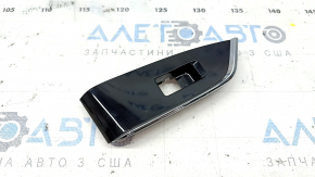 Rear left window lift control trim for Mazda CX-5 17-25, gloss black, with chrome molding, scratches
