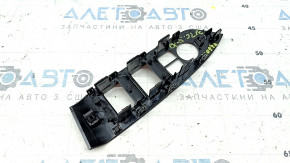 Front left power window control trim for Mazda CX-5 17-24, gloss black, with chrome molding, scratches