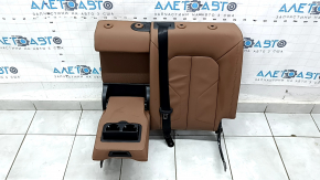 Rear seat backrest, 2nd row, left, Audi Q3 83A 19-25, brown leather, with seat belt, dented