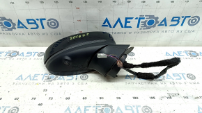 Right side mirror assembly for Mazda CX-5 21-25, 9+1 pin, BSM, heated, turn signal, auto-folding, camera, black, scratches