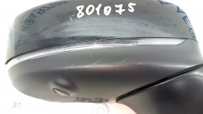 Right side mirror assembly for Mazda CX-5 21-25, 9+1 pin, BSM, heated, turn signal, auto-folding, camera, black, scratches