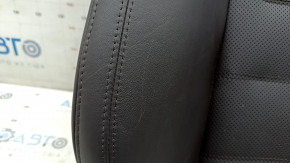 Upper passenger seat trim for Mazda CX-5 17-23, brown leather, heated, air ventilated, perforated, needs cleaning, scratches
