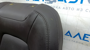 Upper passenger seat trim for Mazda CX-5 17-23, brown leather, heated, air ventilated, perforated, needs cleaning, scratches