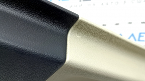 Rear left door panel for a 13-17 Honda Accord, beige, armrest and insert, beige leather, needs cleaning, scratches, whitened plastic