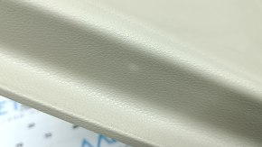 Rear left door panel for a 13-17 Honda Accord, beige, armrest and insert, beige leather, needs cleaning, scratches, whitened plastic