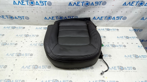 Lower passenger seat trim for Mazda CX-5 17-23, brown leather, heated, blown, perforated, needs cleaning, scratches, water contact
