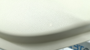 Rear right door panel for a 13-17 Honda Accord, beige, armrest and insert, beige leather, needs cleaning, scratches, whitened plastic