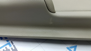 Rear right door panel for a 13-17 Honda Accord, beige, armrest and insert, beige leather, needs cleaning, scratches, whitened plastic