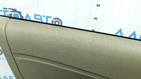 Beige front left door panel for a 16-17 Honda Accord, beige leather armrest and insert, glossy wood molding, suitable for seat memory, suitable for dry cleaning, scratches