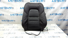 Driver's seat trim, upper part, Mazda CX-5 17-23, brown leather, heated, blown, perforated, ready for cleaning, tipped
