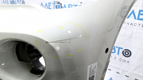 Front bumper assembly for BMW X1 F48 16-19, white, with parking sensors, scratches, sand