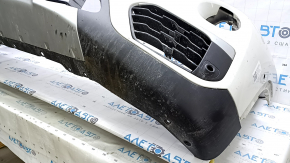 Front bumper assembly for BMW X1 F48 16-19, white, with parking sensors, scratches, sand