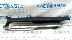 Mazda CX-5 21-25 black leather dashboard trim for 10.3" display, wood grain insert, backsplash