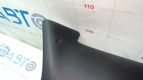 Mazda CX-5 21-25 black leather dashboard trim for 10.3" display, wood grain insert, backsplash