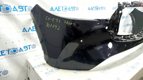 Front bumper, bare, Mazda CX-5 22-25, for parking sensors, black, 41W, scratches, broken mount