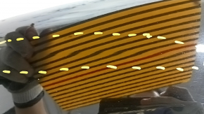 Honda Accord 13-17 front left fender, black, NH731P, dented