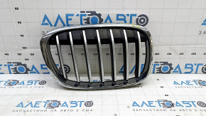 Radiator grill right BMW X1 F48 16-19 X-line gray grille, sand