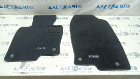Set of floor mats for Mazda CX-5 17-25, cloth, black