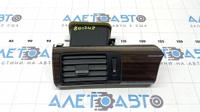 Left dashboard air vent deflector for Honda Accord 2016-2017, wood grain trim, glossy, scratched