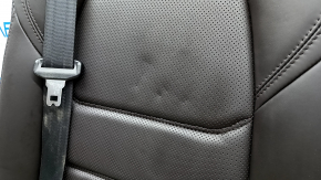 Rear seat backrest, 2nd row, left, Mazda CX-5 19-22, brown leather with perforation, blown, heated, dented, needs cleaning