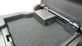 Rear seat armrest, 2nd row, Mazda CX-5 19-22, brown leather, with air conditioning buttons, with USB, dented