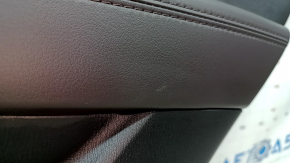 Door trim card rear right Mazda CX-5 17-23 black, armrest leather brown, trim with chrome molding under the tree, BOSE, scratches,