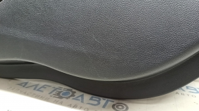 Door trim panel rear right Ford Fusion mk5 17-20 black with black leather insert, leather armrest, gray wood molding, scratches