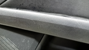Door trim panel rear right Ford Fusion mk5 17-20 black with black leather insert, leather armrest, gray wood molding, scratches