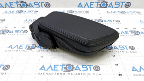 Armrest assembly for BMW X1 F48 16-19, black leather, no phone, no wireless charging, broken closing mechanism, scratches on plastic
