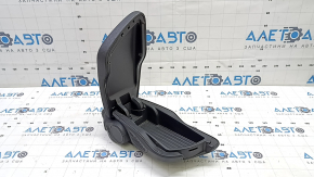 Armrest assembly for BMW X1 F48 16-19, black leather, no phone, no wireless charging, broken closing mechanism, scratches on plastic