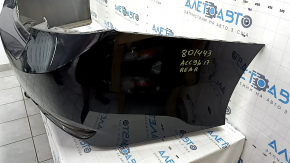 Bare rear bumper for a Honda Accord 17 hybrid without parking sensors, black, scratches, dents, broken fasteners