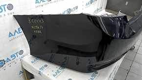 Bare rear bumper for a Honda Accord 17 hybrid without parking sensors, black, scratches, dents, broken fasteners