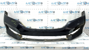 Front bumper, bare, 1996 Honda Accord, hybrid, black, broken fasteners, scratches, fake