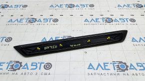 Black outer door sill trim, front left, BMW X1 F48 16-22, with chrome molding, X-line, Sport-line, peeling chrome, scratches