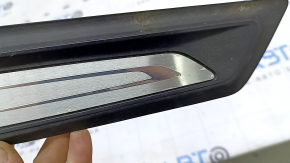 Black outer door sill trim, front left, BMW X1 F48 16-22, with chrome molding, X-line, Sport-line, peeling chrome, scratches