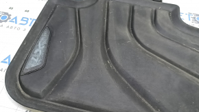 Set of floor mats for BMW X1 F48 16-22 rubber, black, emblem with black edging, Basis, emblems worn, dry cleanable