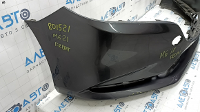 Front bumper, bare, Mazda 6 18-21, without parking sensors, graphite, scratches, dents
