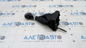 BMW X1 F48 16-19 gear knob, black leather, worn, scratches