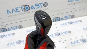 BMW X1 F48 16-19 gear knob, black leather, worn, scratches