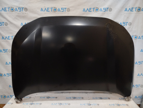 The hood of a Toyota Rav4 19-24 is bare aluminum, with dents.
